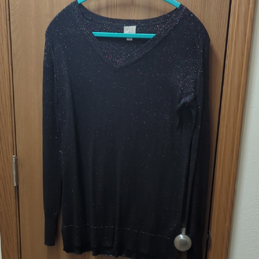 a new day Black V-Neck Sweater